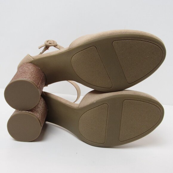 Lauren Conrad LC Gold Hydrangea High Heels Women's Size 8.5 - Picture 8 of 11